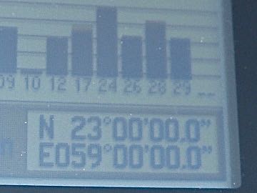 confluence point 23 degrees North, 59 degrees East